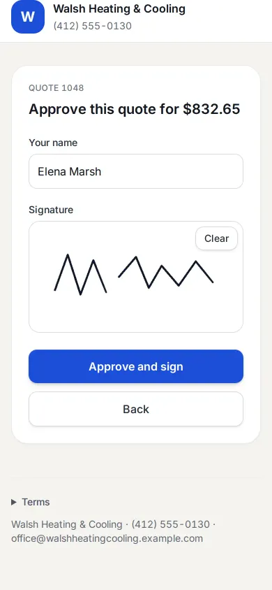 She signs with a finger