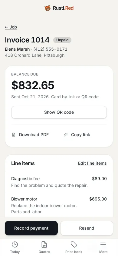 The invoice
