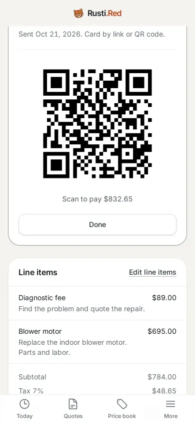 Paid at the door: the QR code