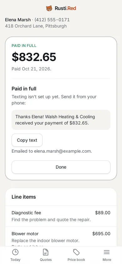 Paid in full