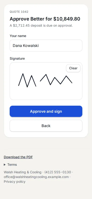 Choose and sign